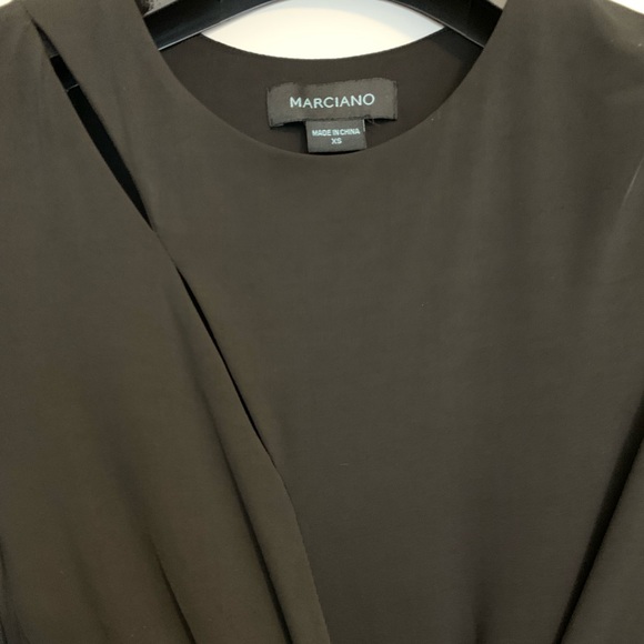 Gorgeous Chic Black Long Sleeve High Neck Midi Dress from Marciano. Size XS. - Picture 4 of 4